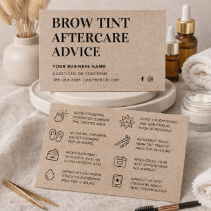 Cartes De Visite Conseils de suivi de teinture de sourcils naturels