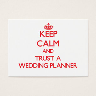 Cartes De Visite Conserver le calme et faire confiance à un Wedding