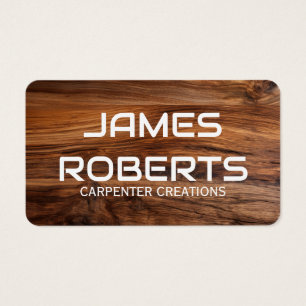 Cartes De Visite Construction de menuiserie en bois élégante