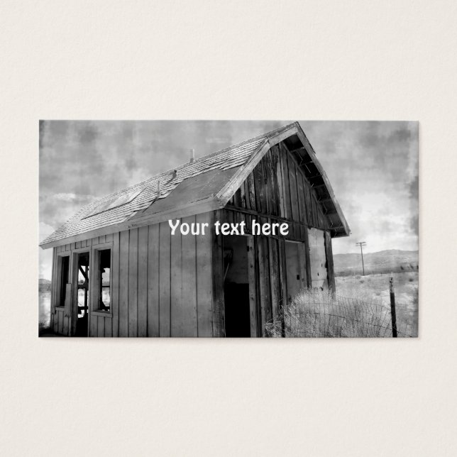 Cartes De Visite Construction d'une ancienne cabane, démolition, dé (Devant)