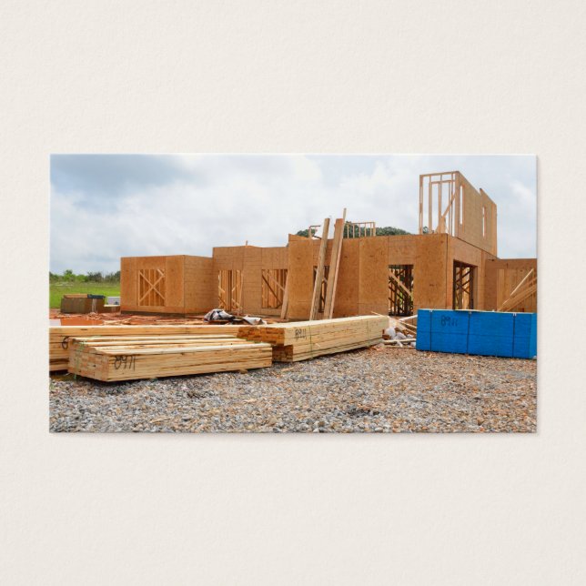 Cartes De Visite Construction d'une nouvelle maison (Devant)