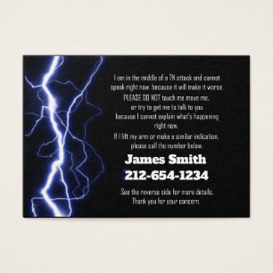 Cartes De Visite Contact de secours d'attaque de TN