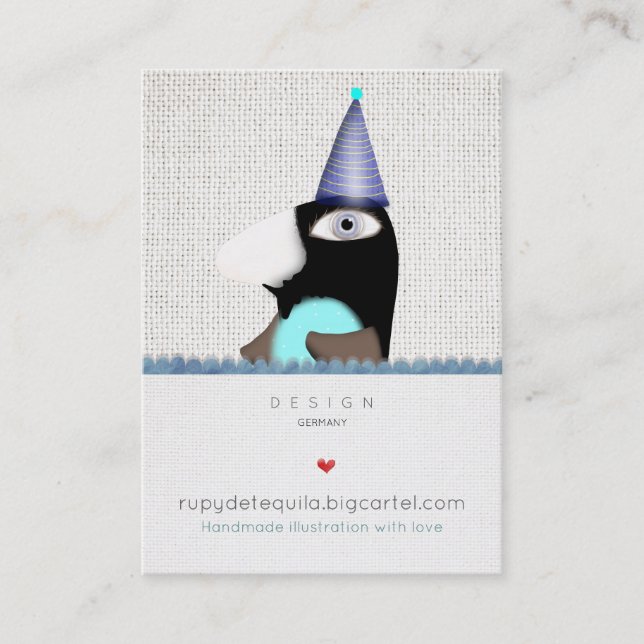 Cartes de visite Conte de fées douce Pingouin (Devant)
