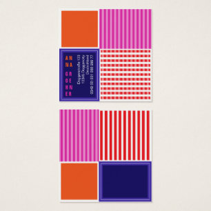 Cartes De Visite Contemporain Géométrique Bandes Audacieuses & Styl