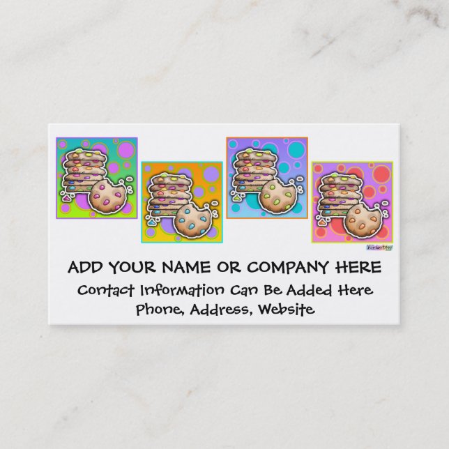 CARTES DE VISITE - Cookies Pop Art (Devant)