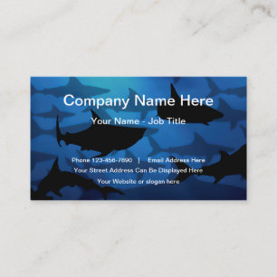 Cartes de Visite Cool Avec École de Requins