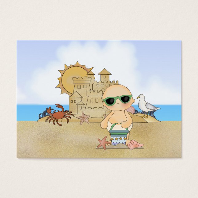Cartes De Visite Cool Beach Baby ~ Neutral (Devant)