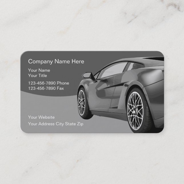 Cartes de visite Cool Car (Devant)