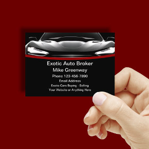 Cartes de visite cool Exotic Car Auto Broker