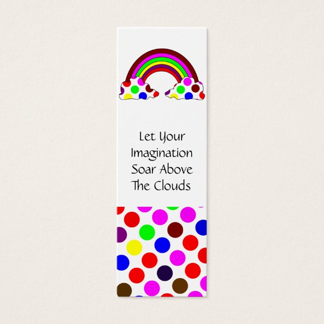 Cartes De Visite Cool Polka Dot Rainbow Signet (Devant)