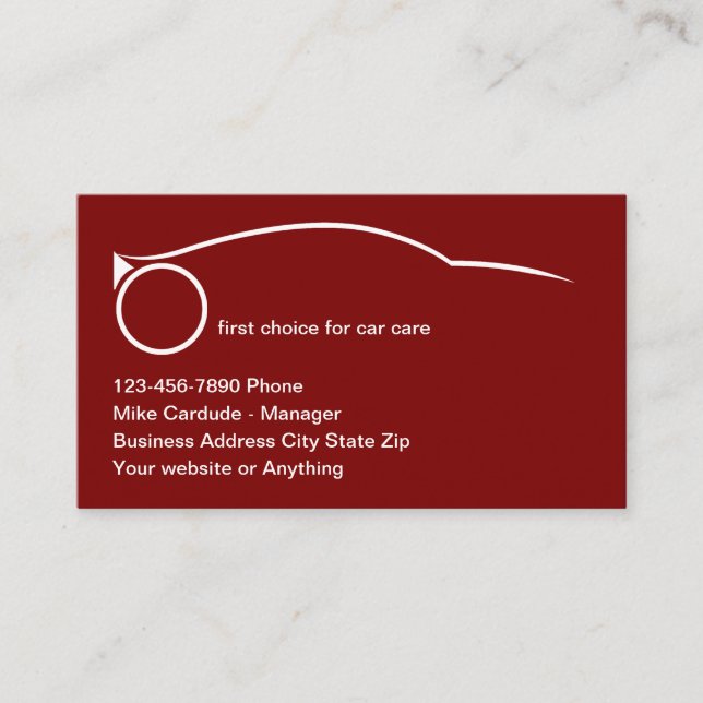 Cartes de visite cool pour services automobiles (Devant)