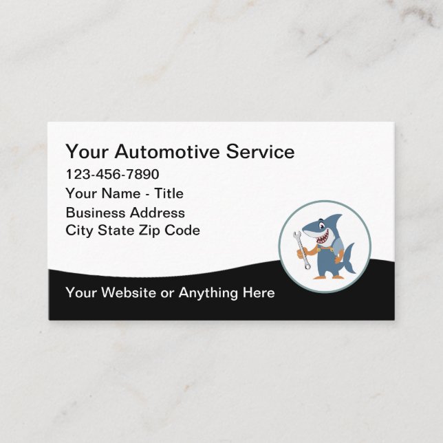Cartes de visite cool pour services automobiles (Devant)