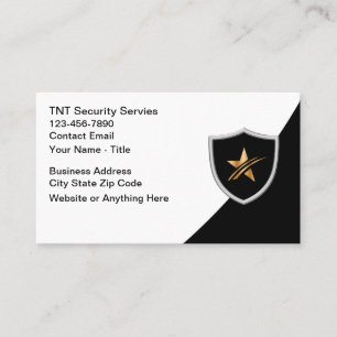 Cartes de visite Cool Services de sécurité