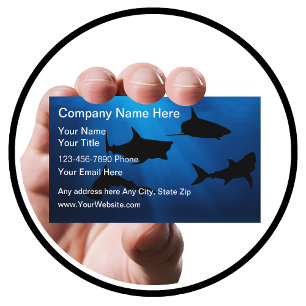 Cartes de visite Cool Shark Fishing Business