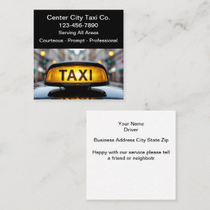 Cartes de visite Cool Simple Taxi
