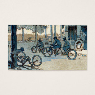 Cartes De Visite Copie allante à vélo vintage