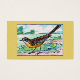 Cartes De Visite Copie vintage d'oiseau de hochequeue
