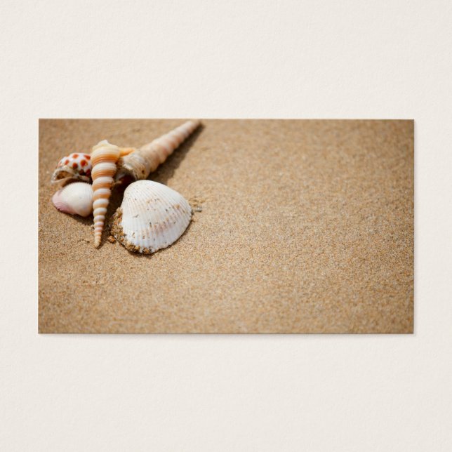 Cartes De Visite Coquillages sur la plage (Devant)