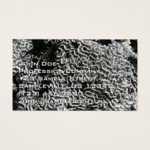Cartes De Visite Corail noir et blanc I Abstrait Nature Photo