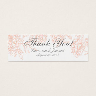 Cartes De Visite Coral Blanc Vintage Floral Mariage Favoriser Tags