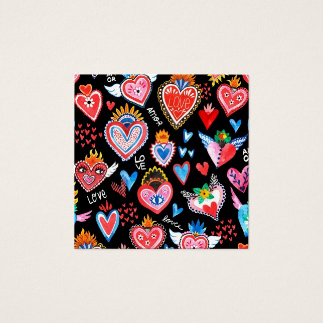 Cartes De Visite Corazones mexicanos (Devant)