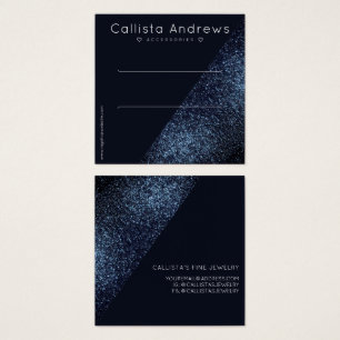 Cartes De Visite Corbeau Parties scintillant noire Geo Heart Clip É