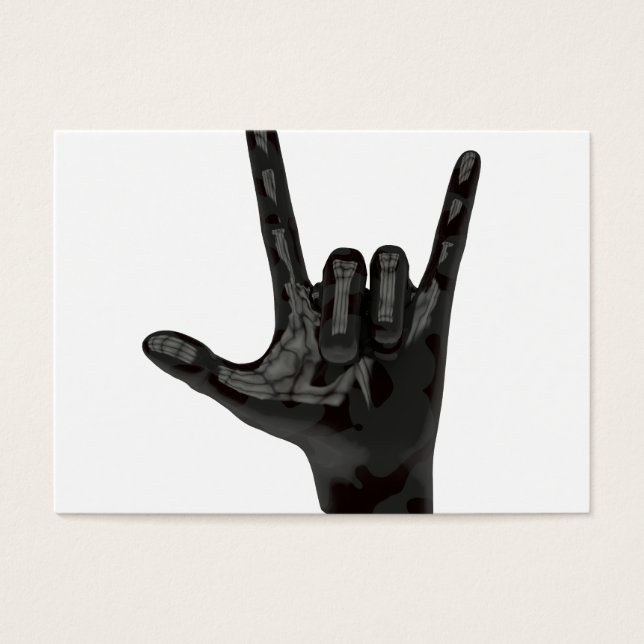 Cartes De Visite cornes diable main (Devant)