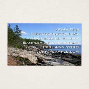 Cartes De Visite Côte de l'île Bar dans le parc national d'Acadia