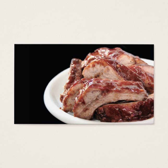 Cartes De Visite côtes de bébé barbecue (Devant)