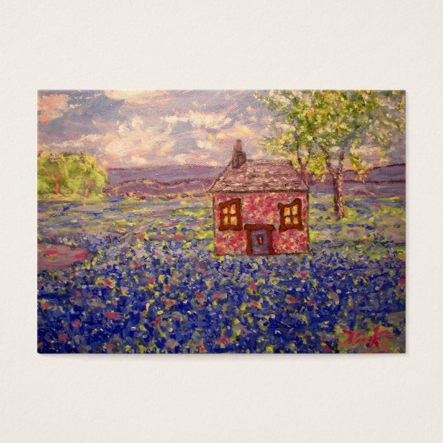 Cartes De Visite cottage bluebonnet (Devant)