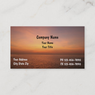 Cartes de visite Coucher de soleil