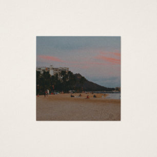 Cartes De Visite Coucher de soleil Waikiki Pastel