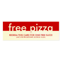 coupon à pizza gratuit