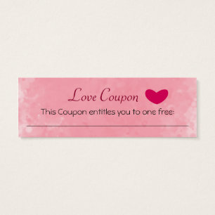 Cartes De Visite Coupon d'amour