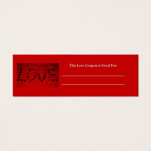 Cartes De Visite Coupon d'amour 3 (Devant)