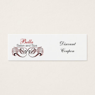 Cartes De Visite coupon de réduction Chic rouge, noir et blanc