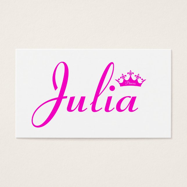 Cartes De Visite Couronne de la princesse (Devant)