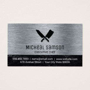 Cartes De Visite Couteaux de cuisine Métal brossé