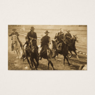 Cartes De Visite Cowboys suivant le train 1903 de Teddy Roosevelt