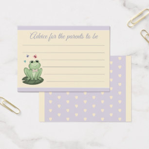 Cartes De Visite Craintes Grenouille Lavande Bébé Conseils pour Par