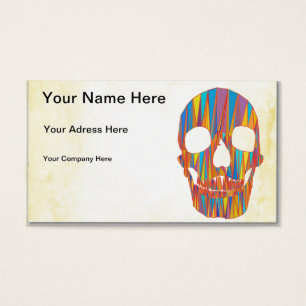 Cartes De Visite Crâne coloré