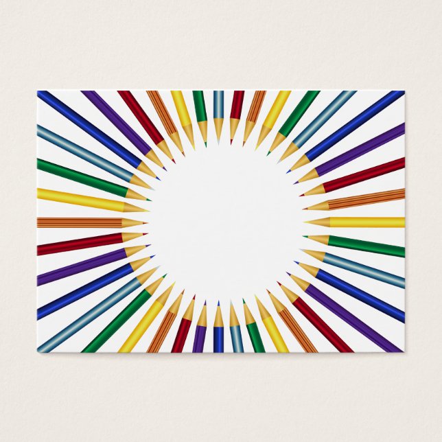 Cartes De Visite Crayons colorés (Devant)