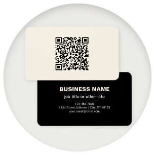Cartes De Visite Créer instantanément un code QR   Modifiable blanc