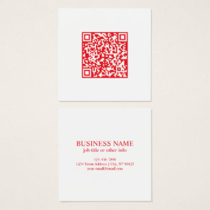 Cartes De Visite Créer un code QR rouge numérisable (modifiable)