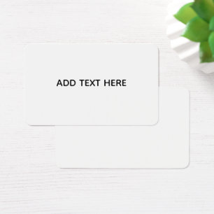 Cartes De Visite Créez votre propre blanc