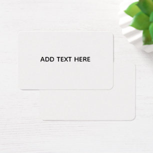 Cartes De Visite Créez Votre Propre Blanc