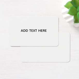 Cartes De Visite Créez votre propre blanc
