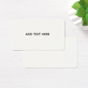 Cartes De Visite Créez votre propre blanc