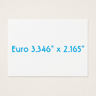 Cartes De Visite Créez votre propre euro, 3,346" x 2,165"