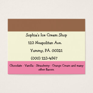 Cartes De Visite Crème de glace napolitaine